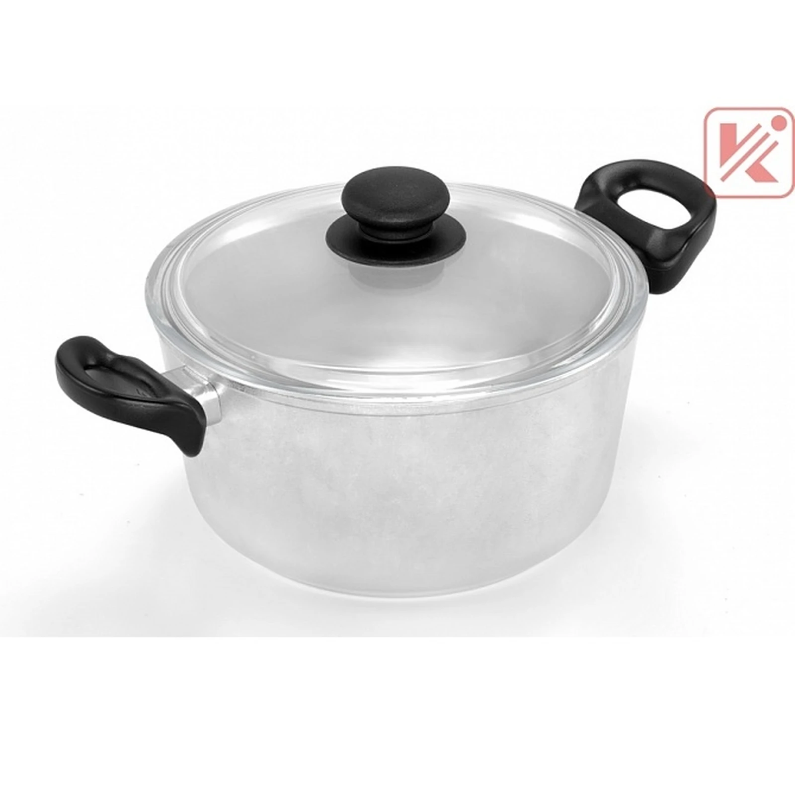 КАСТРЮЛЯ «ВИКТОРИЯ» АЛ 3,0 Л СО СТЕКЛЯННОЙ КРЫШКОЙ «ПОЛЕСЬЕ»