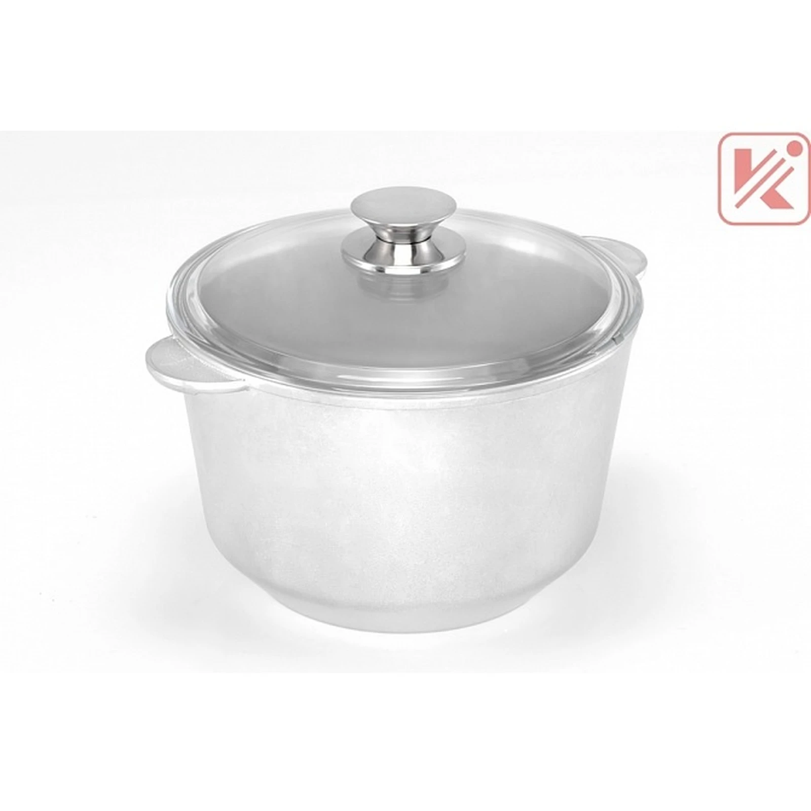 КАСТРЮЛЯ «ВИКТОРИЯ» АЛ 6,0 Л СО СТЕКЛЯННОЙ КРЫШКОЙ «ПОЛЕСЬЕ»